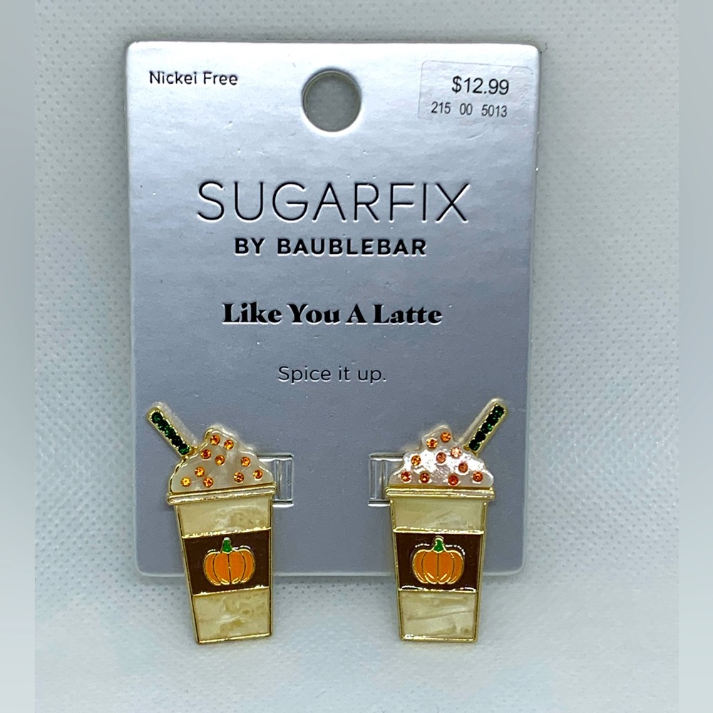 NWT Pumpkin Spice Latte pierced earrings - Sugarfix by Baublebar